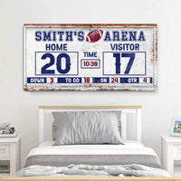 Personalized Football Scoreboard Sign
