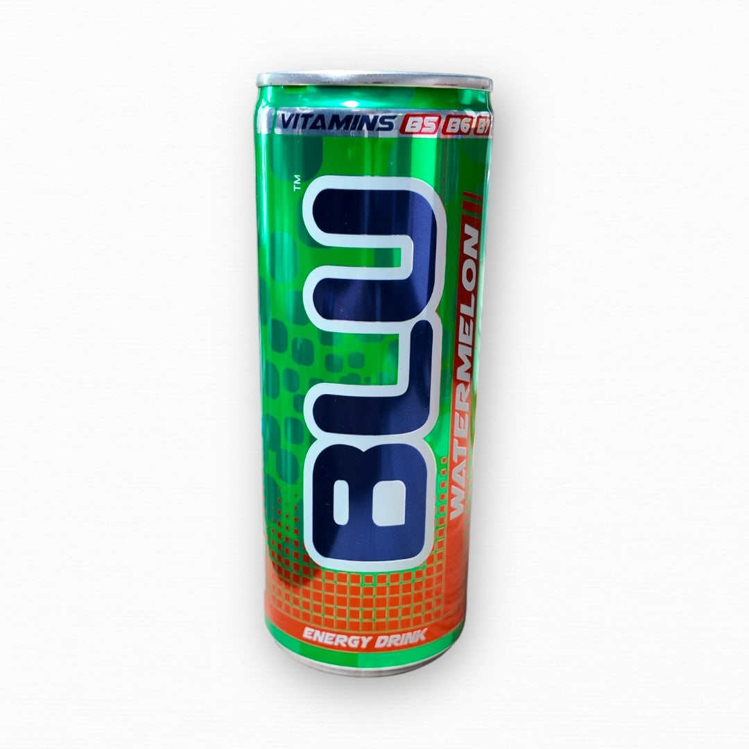 BLU DAY Refreshing Energy Drink, Watermelon Flavor, 250ml - Light & Portable Boost