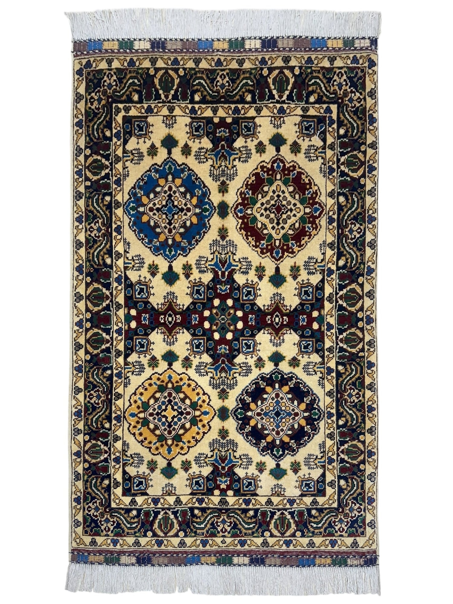 Hand-Knotted Afghani Kashi Wool Rug – 2’9″  x  4’4″