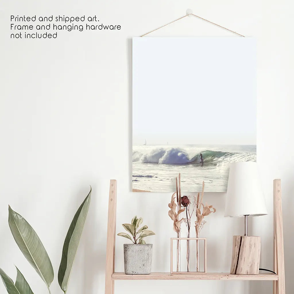 Kaliforniya Sörfü. Kıyı Dalgaları Duvar Sanatı Baskısı