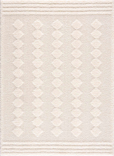Hija Cream High-Low Area Rug