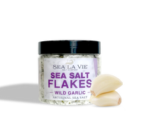 Gourmet Sea salt Flakes | Wild Garlic Sea Salt | Sea La Vie | 3.5 oz