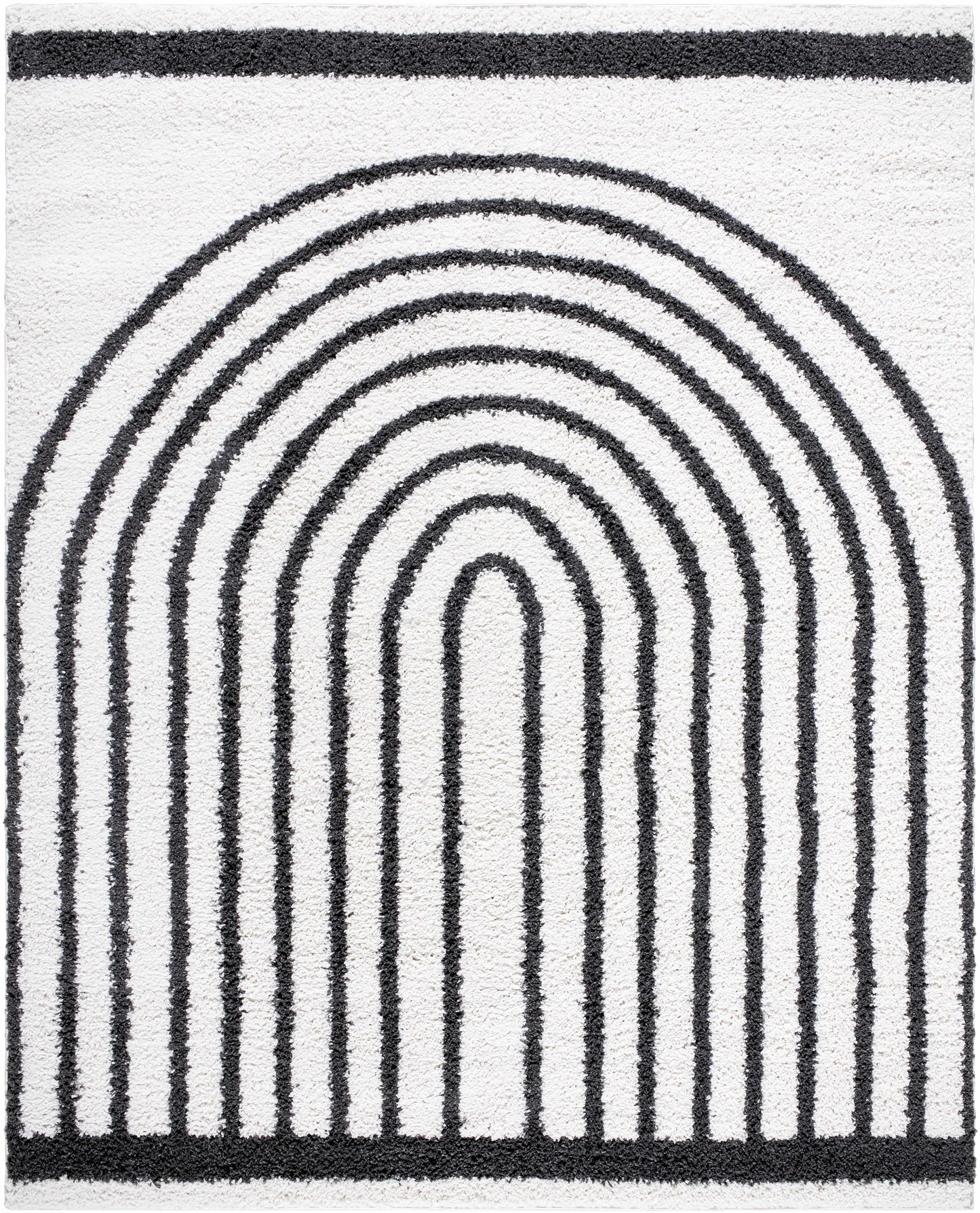 Bauer Plush Black Rainbow Rug - Clearance