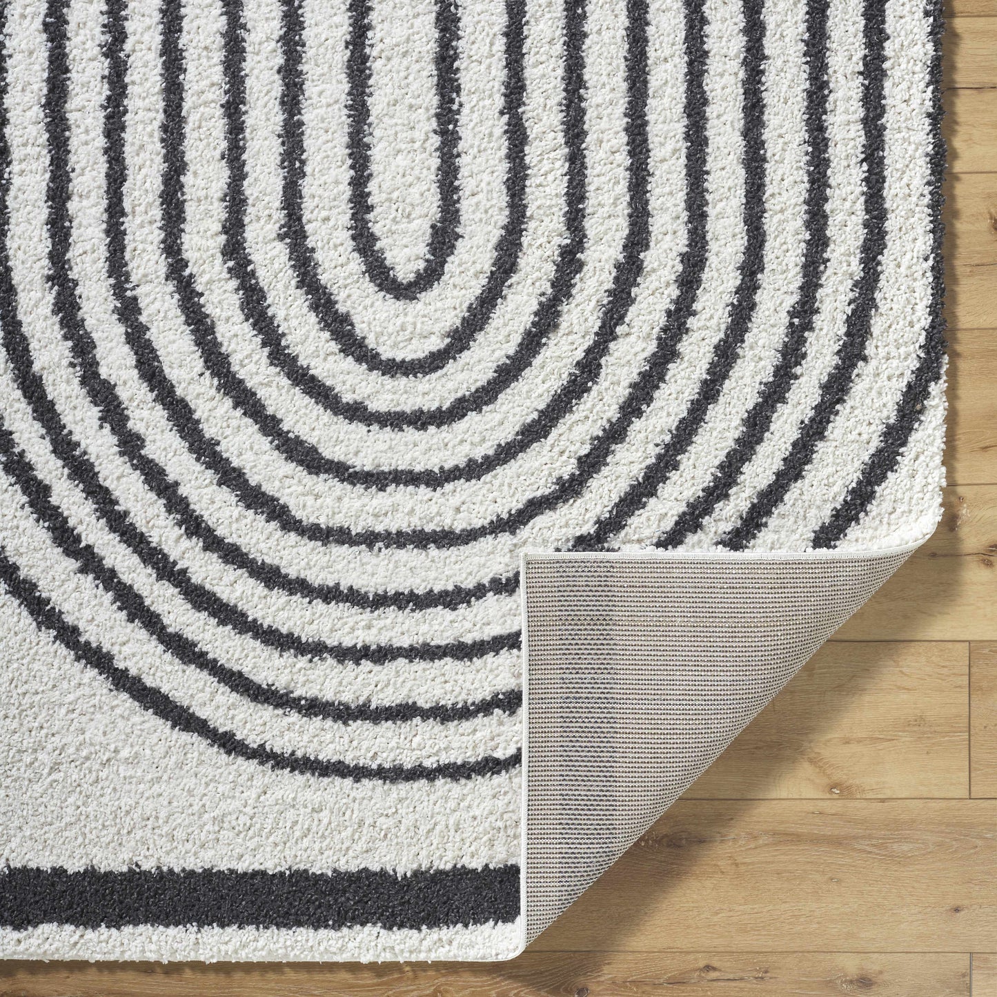 Bauer Plush Black Rainbow Rug - Clearance