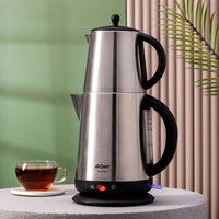 Arzum Tea Tock Electric Turkish Tea Maker, Stainless Steel, 2200W