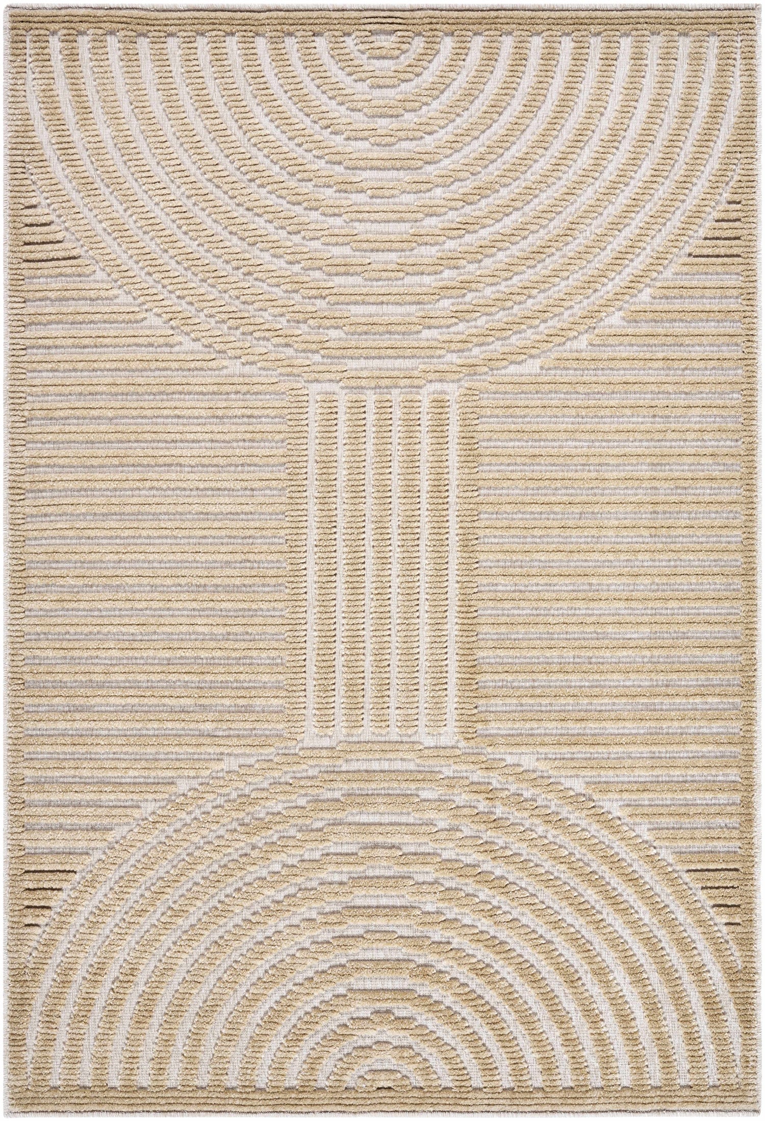 Deron Beige Washable Area Rug
