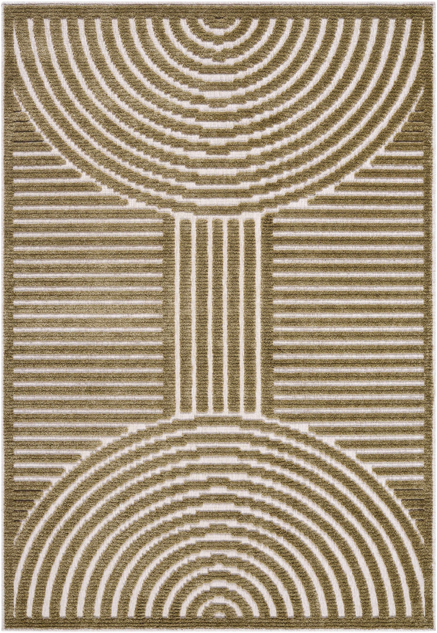 Deron Khaki Washable Area Rug