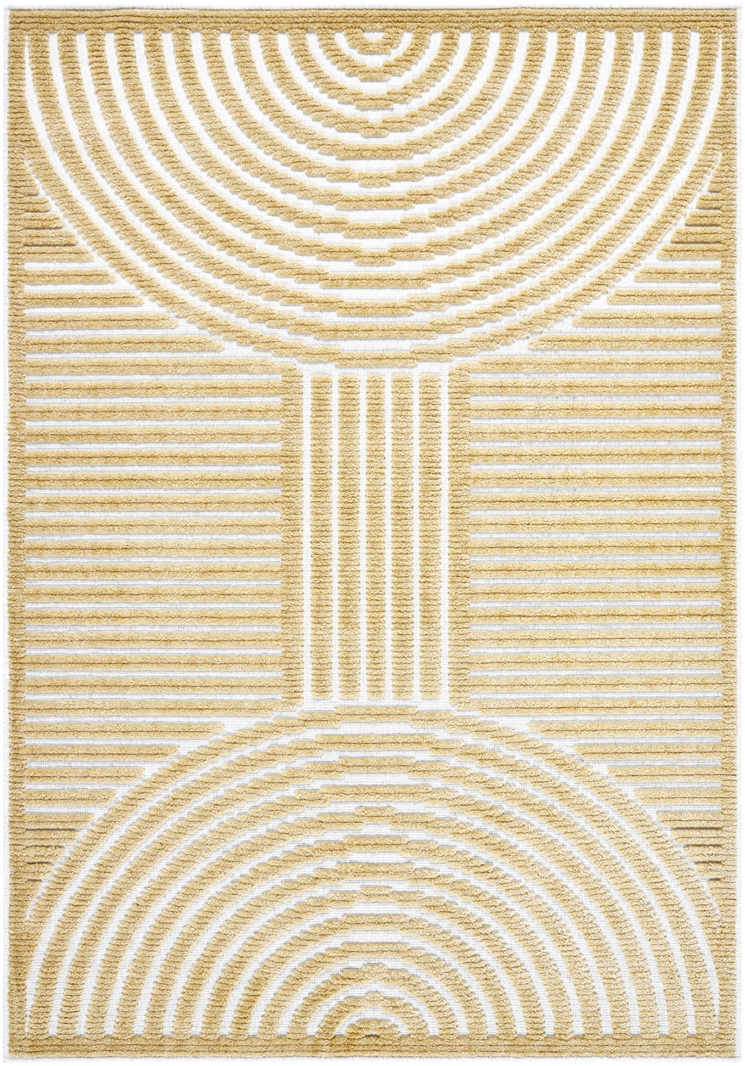 Deron Mustard Washable Area Rug