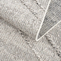 Baqer Bone & Taupe Textured Performance Rug - Clearance