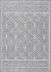 Diah Gray Blue & Bone Area Rug - Clearance