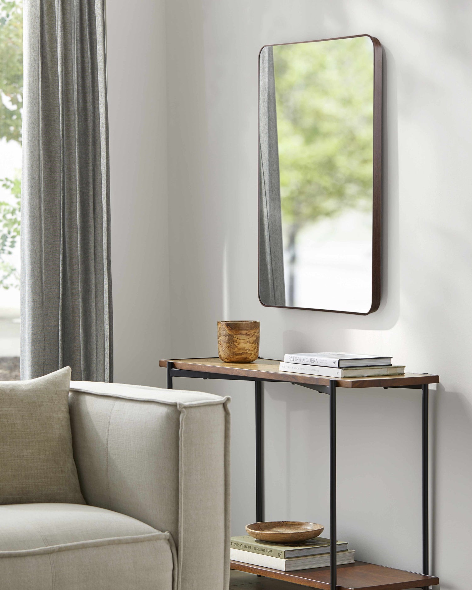 Sustinente Dark Brown Mirror