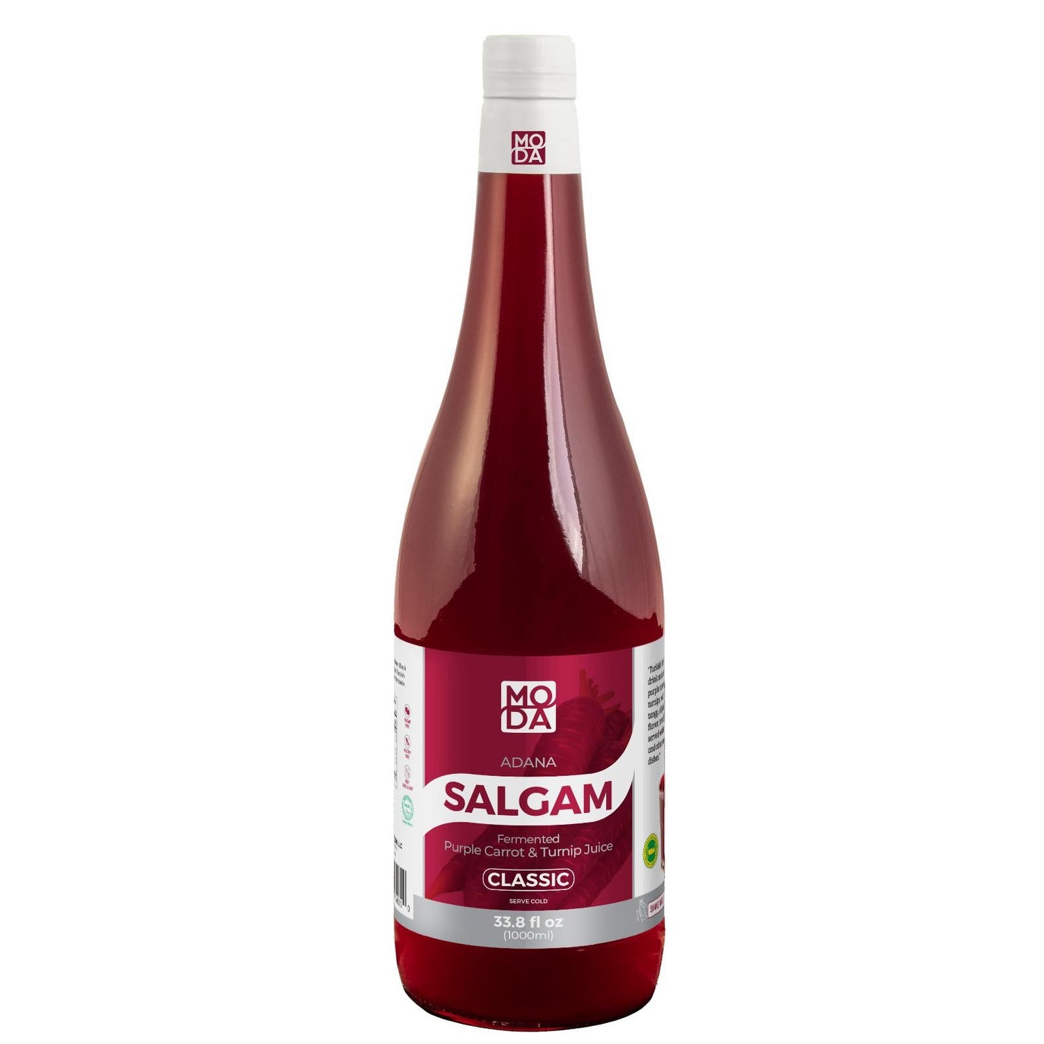 Moda Salgam (Fermented Purple Carrot and Turnip Juice), Mild, Glass, 33.8 fl oz (1000ml)