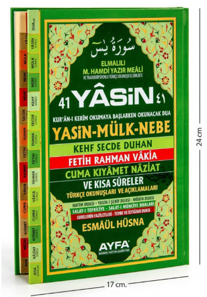 SERT KAPAK ORTA BOY YASİN-İ ŞERİF ( Arapça- Türkçe Okunuş - Türkçe Meal )