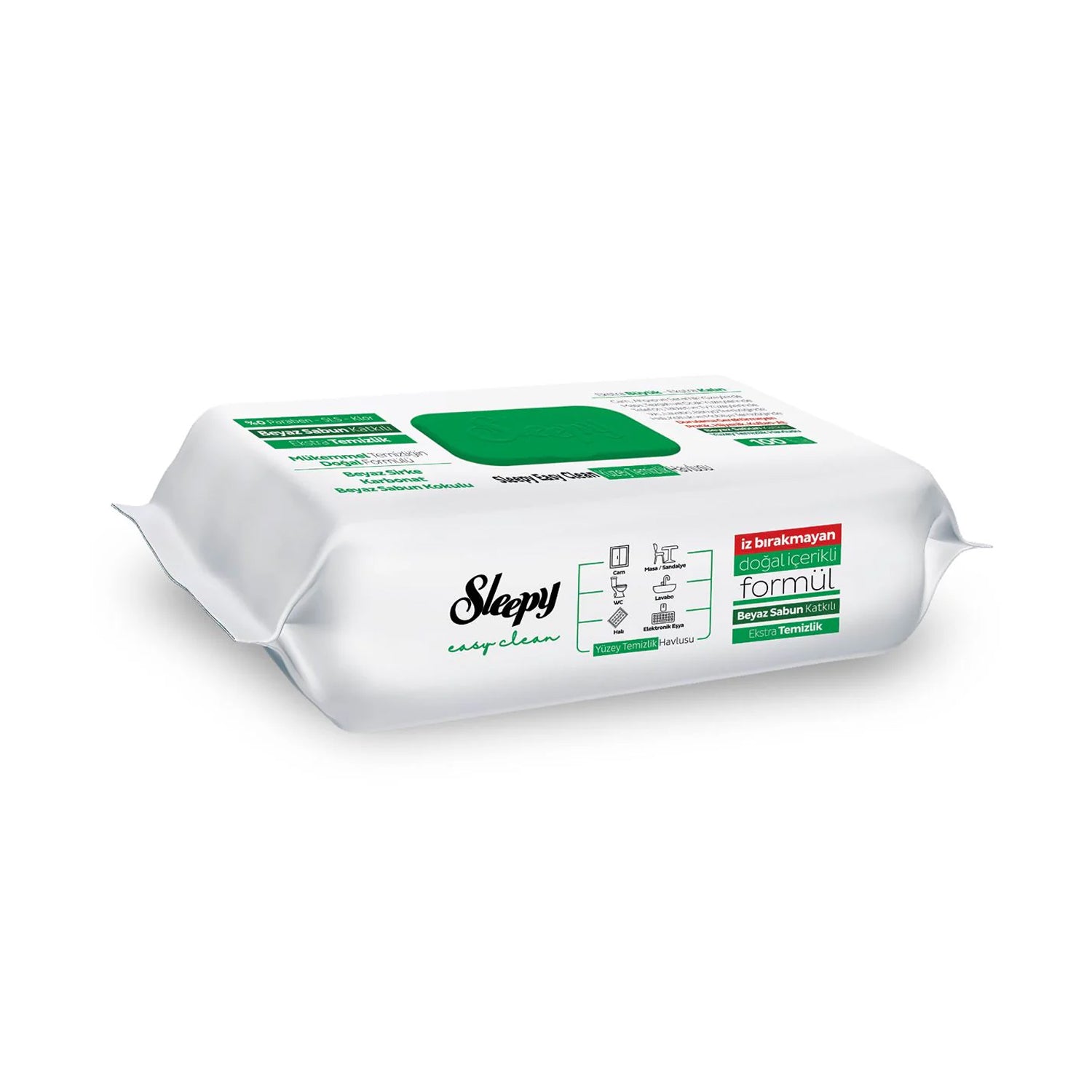 Sleepy Easy Clean Wipes Green 100Pcs