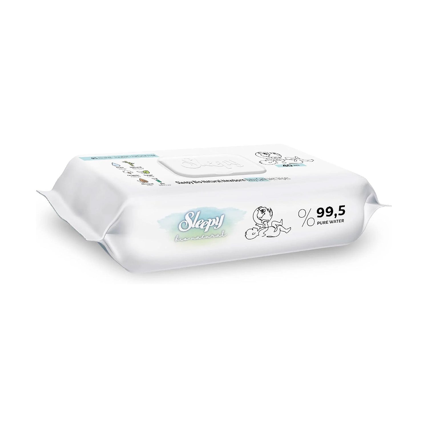 Sleepy Newborn Wipes Blue 40Pcs