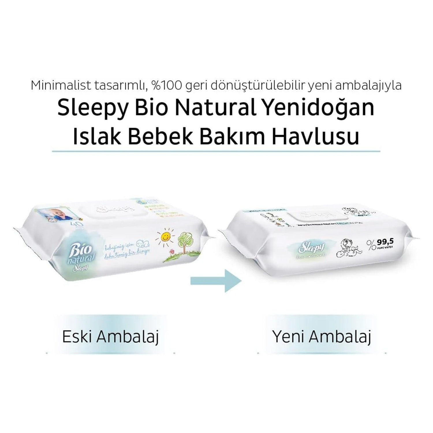 Sleepy Newborn Wipes Blue 40Pcs