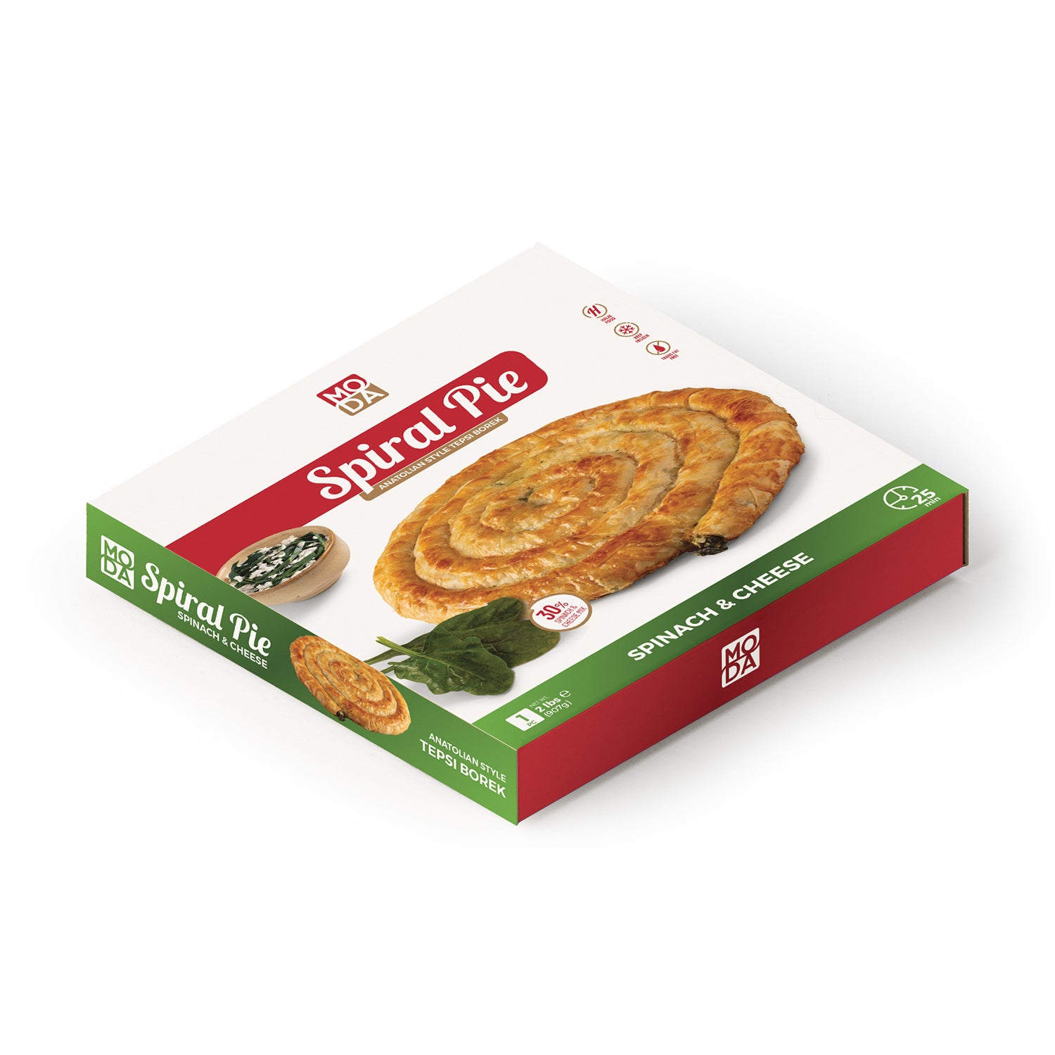 Moda Spiral Pie Spinach & Cheese 800g