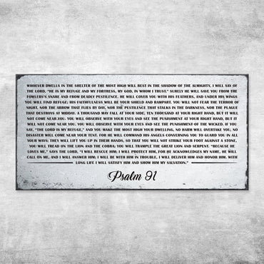 Psalm 91: 'Whoever Dwells in the Shelter of the Most High' Sign - Inspirational Christian Wall Art , Religious Decor