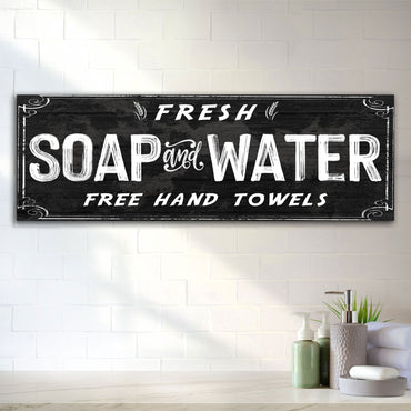 Fresh Soap And Water Bathroom Sign