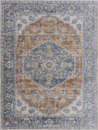 Rust Hiti Washable area rug - Clearance