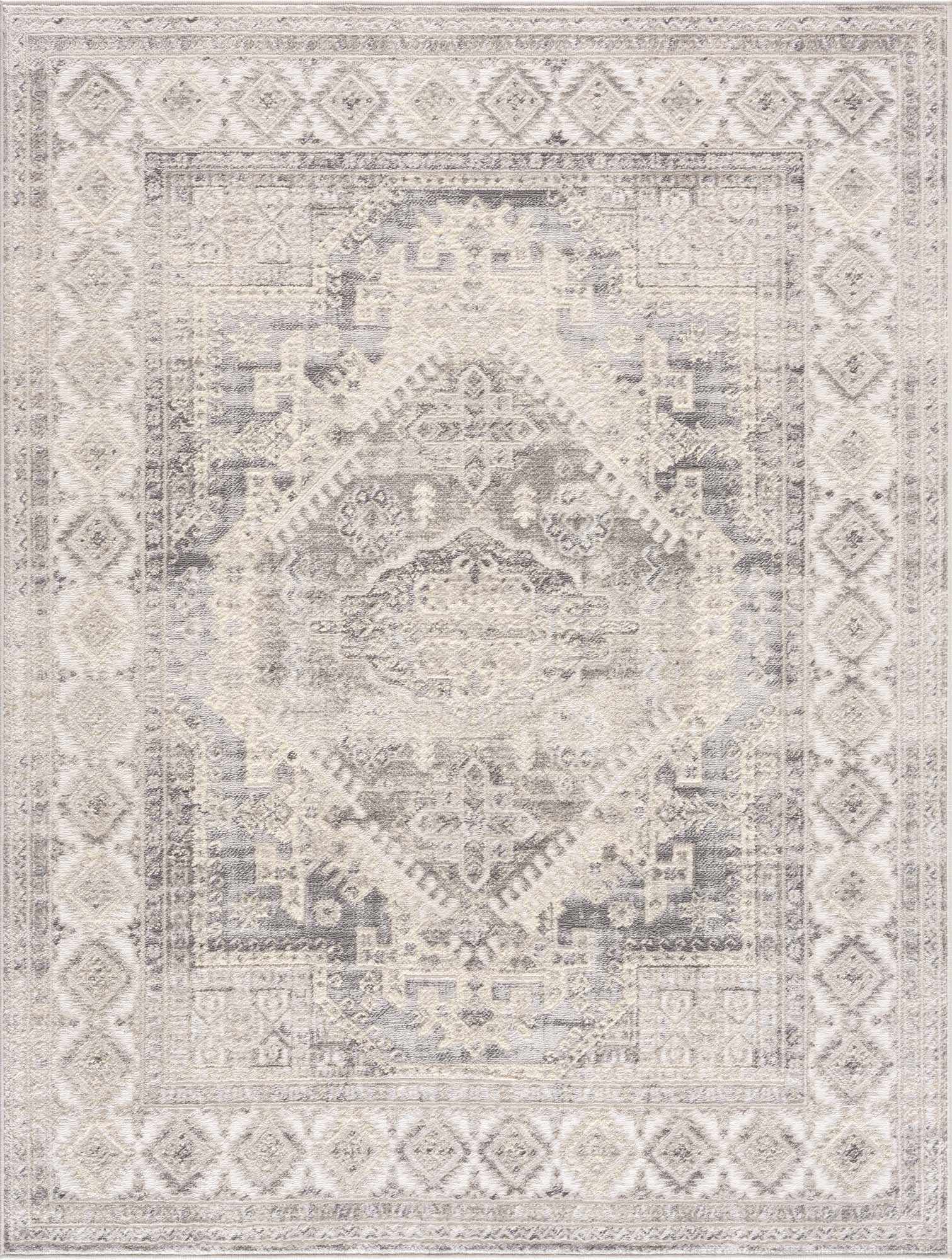 Brend Taupe Medallion Area Rug - Clearance