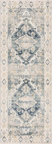 Brend Blue Medallion Area Rug - Clearance