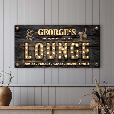 Movies, Friends Lounge Sign