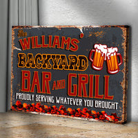 Backyard Bar And Grill Sign VII