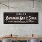 Custom Backyard Bar and Grill Sign: Custom Bar Signs for Home Bar – Perfect for Outdoor Man Cave Decor