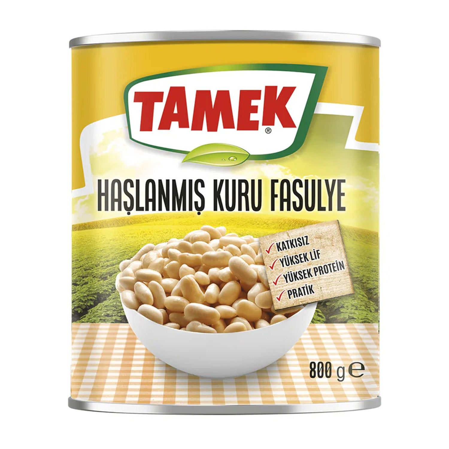 Tamek Haşlanmış Beyaz Fasulye 800G