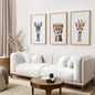 Neutral Safari Wall Art Poster Set Nursery Decor