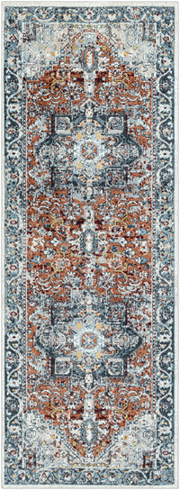Cabacungan Blue & Rust Washable Area Rug - Clearance