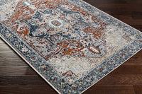 Cabacungan Blue & Rust Washable Area Rug - Clearance