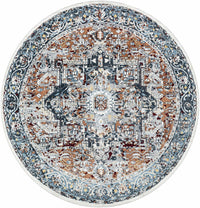 Cabacungan Blue & Rust Washable Area Rug - Clearance