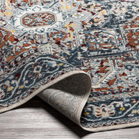 Cabacungan Blue & Rust Washable Area Rug - Clearance