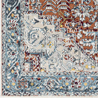 Cabacungan Blue & Rust Washable Area Rug - Clearance