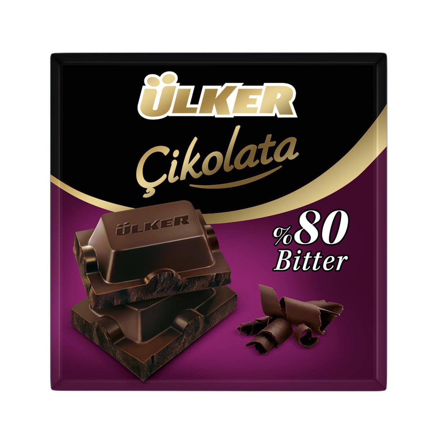 Ulker Choco Bitter Chocolate Square 80% 60G
