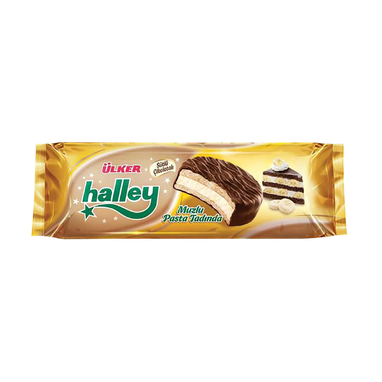 Ulker Halley Marshmallow Biscuit Banana Flavor 66G