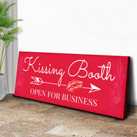 Kissing Booth "Open For Business" Sign