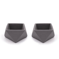 Concrete Mini Wedge Tabletop Planters (Set of 2)