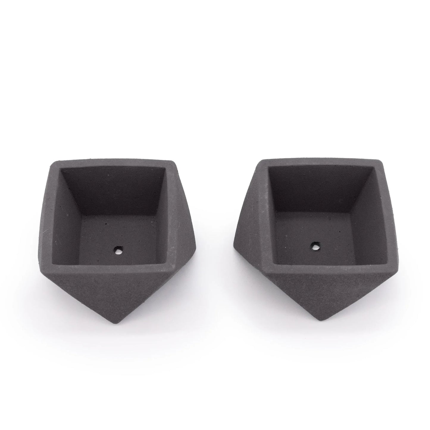 Concrete Mini Wedge Tabletop Planters (Set of 2)