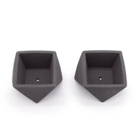 Concrete Mini Wedge Tabletop Planters (Set of 2)