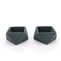 Concrete Mini Wedge Tabletop Planters (Set of 2)