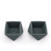 Concrete Mini Wedge Tabletop Planters (Set of 2)