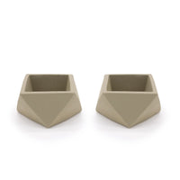 Concrete Mini Wedge Tabletop Planters (Set of 2)
