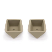 Concrete Mini Wedge Tabletop Planters (Set of 2)