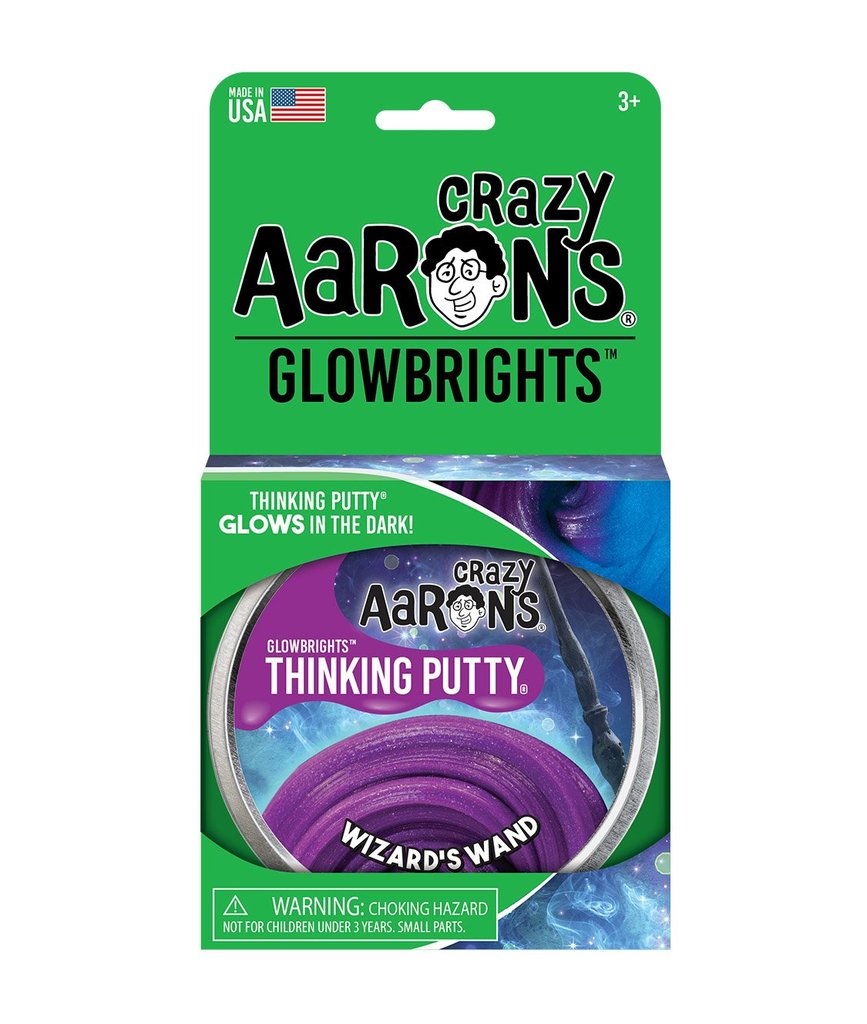 CRAZY AARON'S Thinking Putty - 4" GLOWBRIGHTS- WIZARD'S WAND