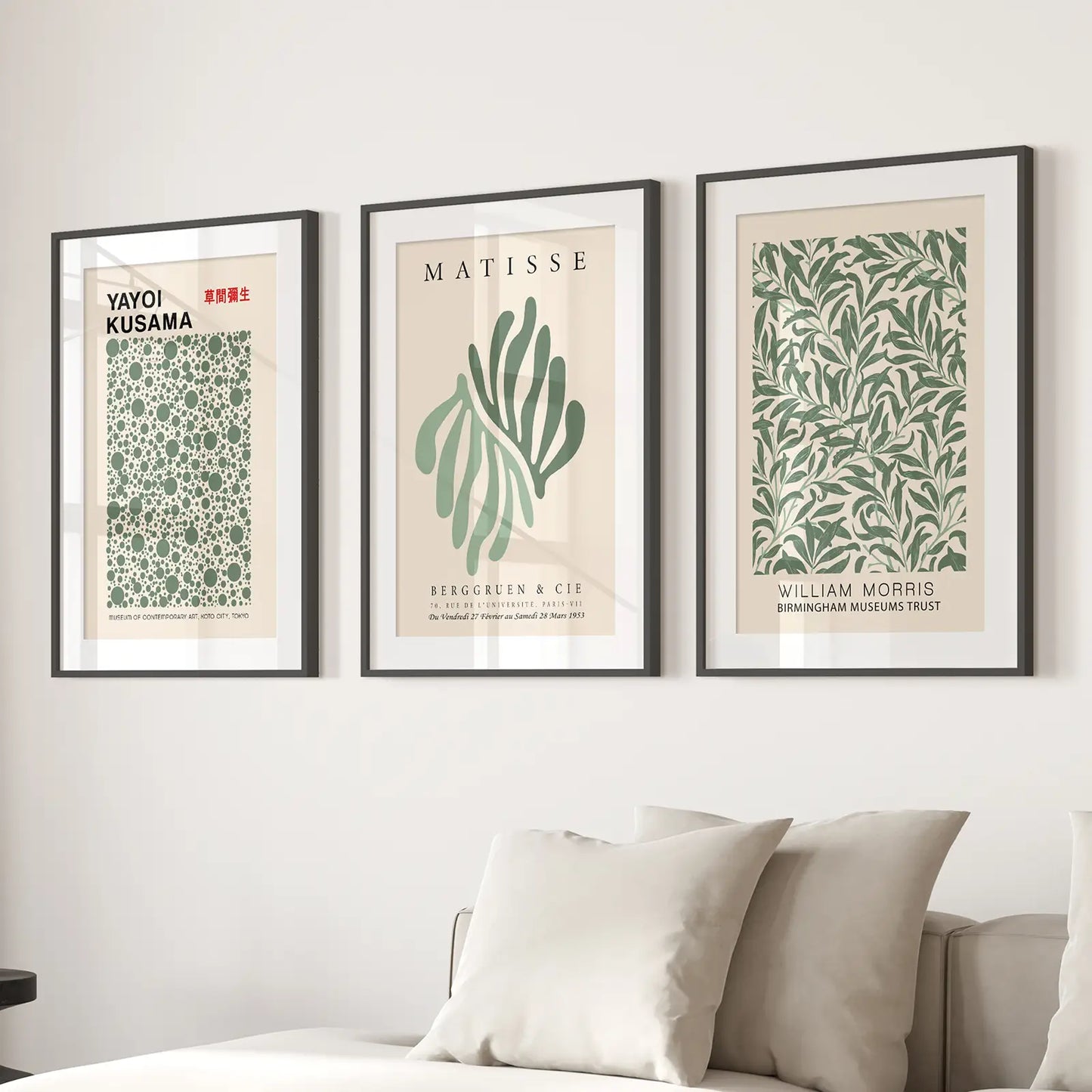 William Morris Sage Green Botanical Poster Set