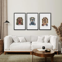 3 Piece Wall Decor Christmas Door Large Print