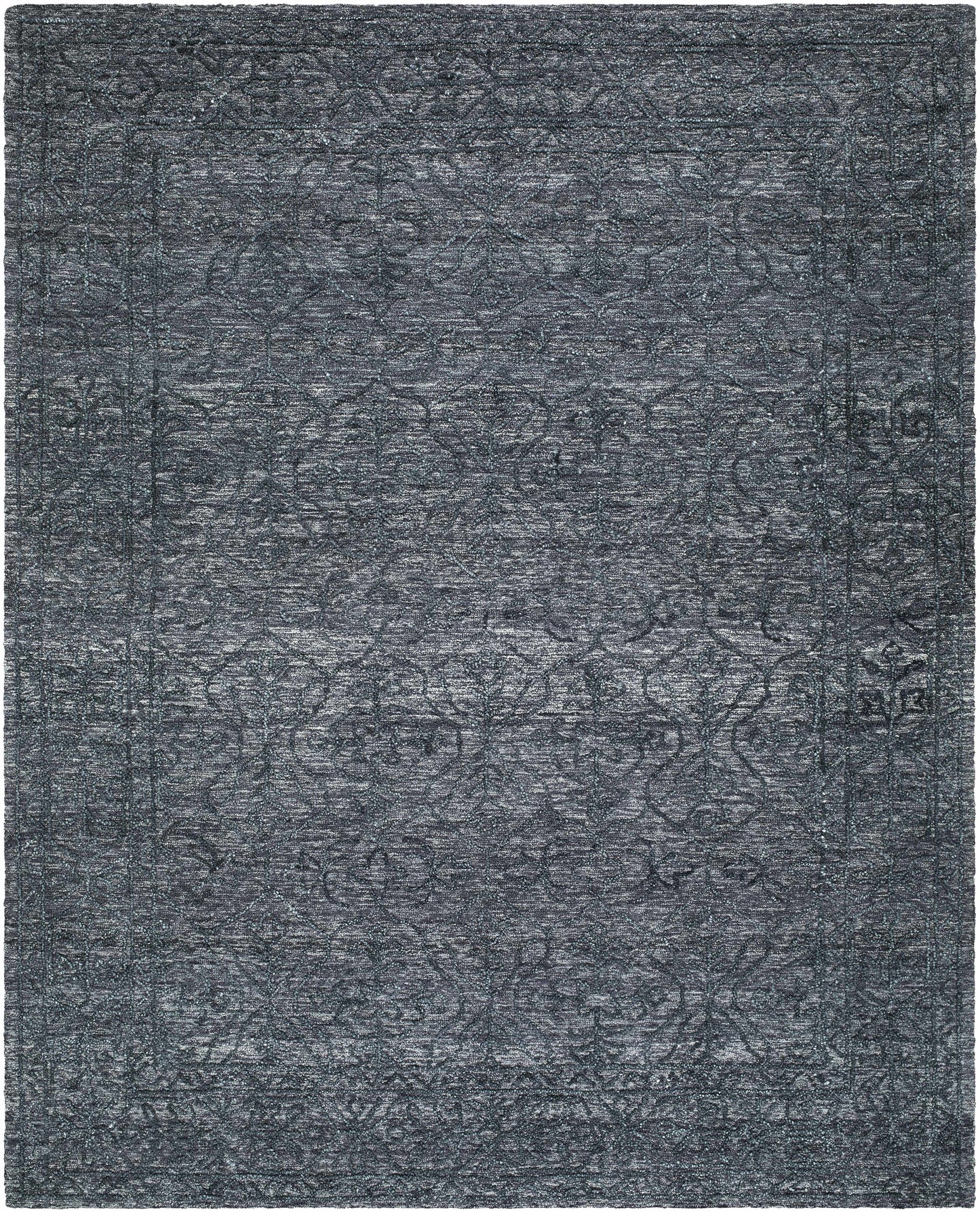 Yadid Black Wool Area Rug